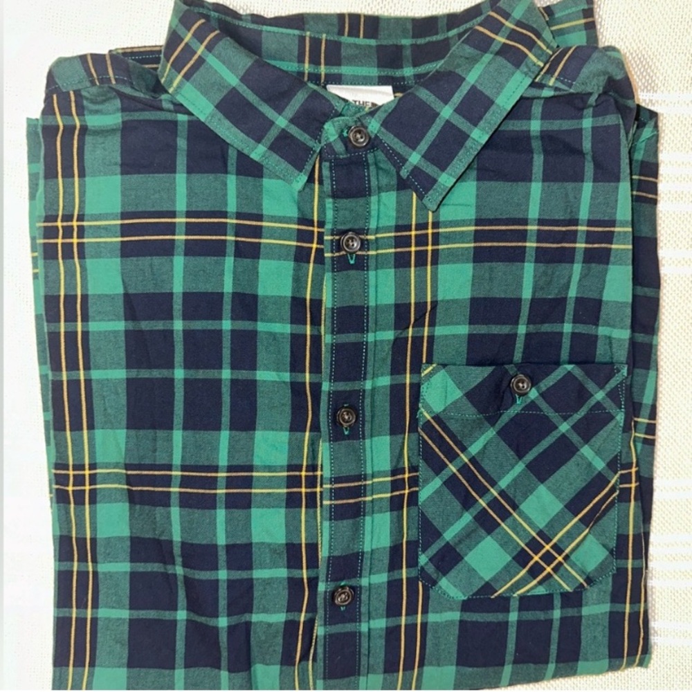 The North Face -Hayden Pass 2.0 Green Navy Blue Check Plaid Button Down Men’s XL